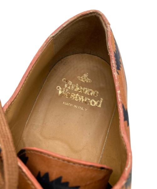 Vivienne Westwood（ヴィヴィアンウエストウッド）Vivienne Westwood (ヴィヴィアンウエストウッド) グリンソンスクイグルシューズ ブラウン サイズ:43の古着・服飾アイテム