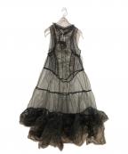 PAMEO POSEパメオポーズ）の古着「Neon Flower Dress」｜ブラック