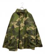WILD THINGS×WHITE MOUNTAINEERINGワイルドシングス×ホワイトマウンテ二アニング）の古着「SWEDEN CAMO CARGO SHORT JACKET」｜オリーブ