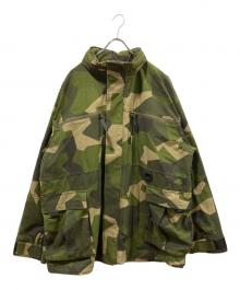 WILD THINGS×WHITE MOUNTAINEERING（ワイルドシングス×ホワイトマウンテ二アニング）の古着「SWEDEN CAMO CARGO SHORT JACKET」｜オリーブ