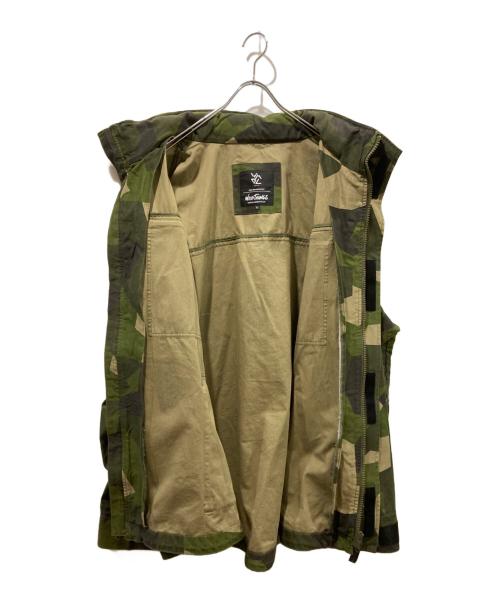 WILD THINGS（ワイルドシングス）WILD THINGS (ワイルドシングス) WHITE MOUNTAINEERING (ホワイトマウンテ二アニング) SWEDEN CAMO CARGO SHORT JACKET オリーブ サイズ:XLの古着・服飾アイテム