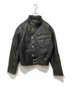 USEDユーズド）の古着「モーターサイクルレザージャケット」｜ブラック