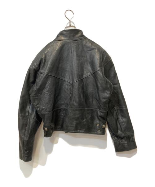 USED（ユーズド）USED (ユーズド) モーターサイクルレザージャケット ブラック サイズ:表記無しの古着・服飾アイテム