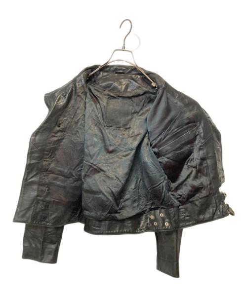 USED（ユーズド）USED (ユーズド) モーターサイクルレザージャケット ブラック サイズ:表記無しの古着・服飾アイテム