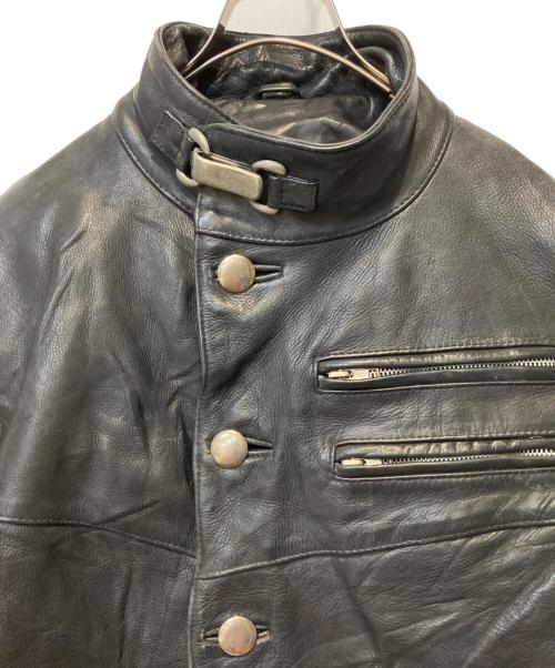 USED（ユーズド）USED (ユーズド) モーターサイクルレザージャケット ブラック サイズ:表記無しの古着・服飾アイテム
