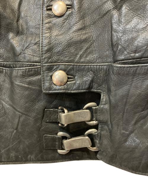 USED（ユーズド）USED (ユーズド) モーターサイクルレザージャケット ブラック サイズ:表記無しの古着・服飾アイテム
