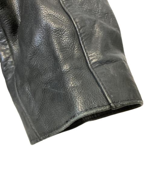 USED（ユーズド）USED (ユーズド) モーターサイクルレザージャケット ブラック サイズ:表記無しの古着・服飾アイテム