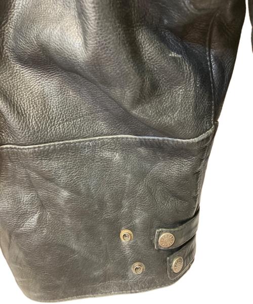 USED（ユーズド）USED (ユーズド) モーターサイクルレザージャケット ブラック サイズ:表記無しの古着・服飾アイテム
