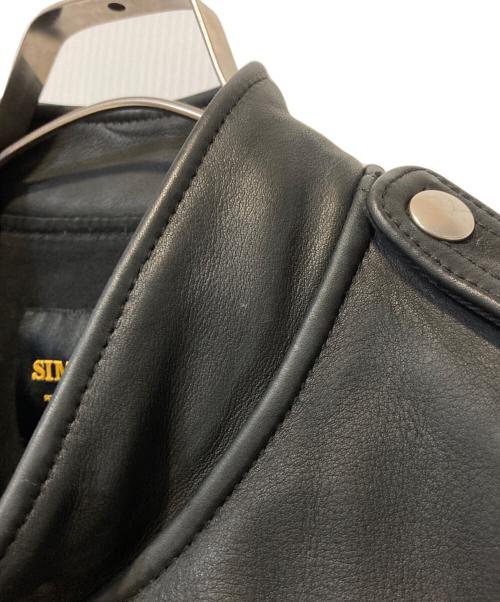 Simons（シモンズ）Simons (シモンズ) カウレザーダブルライダースジャケット ブラック サイズ:XLの古着・服飾アイテム