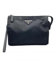 PRADA（プラダ）の古着「サフィアーノ クラッチバッグ」｜ブラック