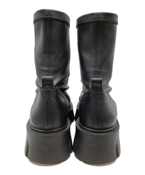 FABIO RUSCONI（ファビオルスコーニ）FABIO RUSCONI (ファビオルスコーニ) トラックソール サイドゴア ストレッチ ブーツ ブラック サイズ:39の古着・服飾アイテム