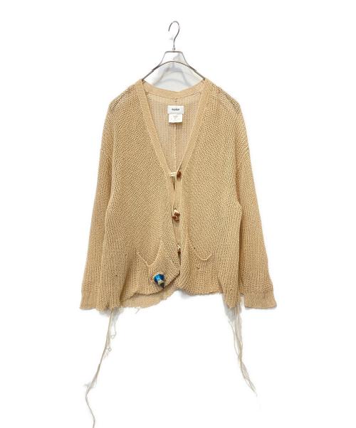 doublet（ダブレット）doublet (ダブレット) Wood Yarn Cardigan ベージュ サイズ:Sの古着・服飾アイテム