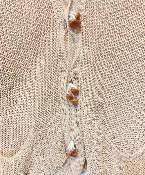doublet（ダブレット）doublet (ダブレット) Wood Yarn Cardigan ベージュ サイズ:Sの古着・服飾アイテム