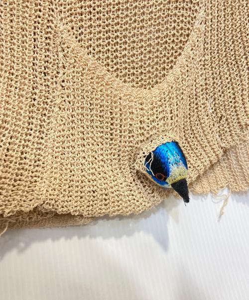 doublet（ダブレット）doublet (ダブレット) Wood Yarn Cardigan ベージュ サイズ:Sの古着・服飾アイテム