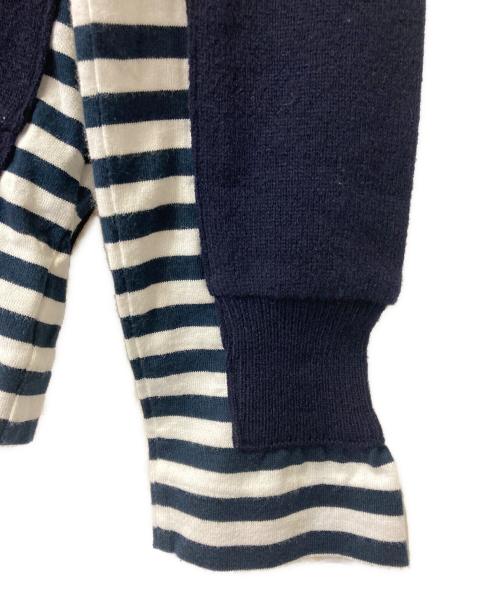 PLAY COMME des GARCONS（プレイコムデギャルソン）PLAY COMME des GARCONS (プレイコムデギャルソン) ニットポロシャツ ネイビー サイズ:Sの古着・服飾アイテム