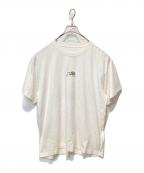 MM6 Maison Margielaエムエムシックスメゾンマルジェラ）の古着「ナンバーロゴクルーネックカットソー」｜ホワイト