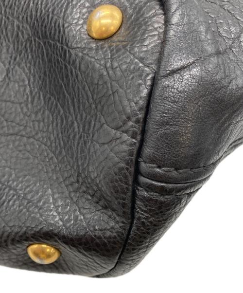 MIU MIU（ミュウミュウ）MIU MIU (ミュウミュウ) 2WAYスタッズレザーバッグ ブラックの古着・服飾アイテム