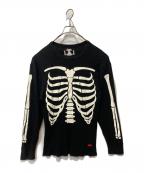 Hanes×SUPREMEヘインズ×シュプリーム）の古着「Bones Thermal Crew」｜ブラック