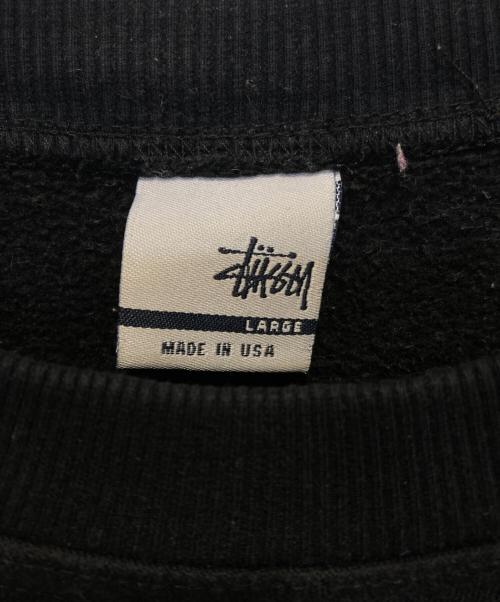 stussy（ステューシー）stussy (ステューシー) プリントスウェット ブラック サイズ:Ｌの古着・服飾アイテム