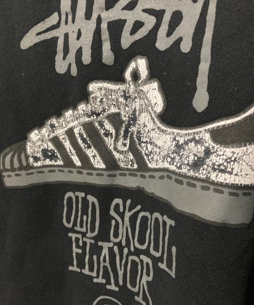 stussy（ステューシー）stussy (ステューシー) プリントスウェット ブラック サイズ:Ｌの古着・服飾アイテム