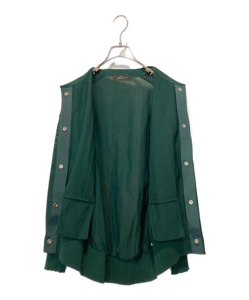 STUNNING LURE（スタニングルアー）STUNNING LURE (スタニングルアー) ハイツイストニットブルゾン グリーン サイズ:Ｍの古着・服飾アイテム