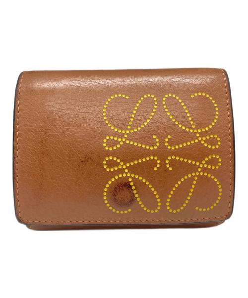 LOEWE（ロエベ）LOEWE (ロエベ) コンパクトアナグラムミニウォレット ブラウンの古着・服飾アイテム