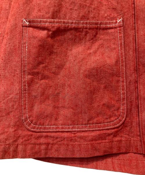 A.P.C.（アーペーセー）A.P.C. (アーペーセー) コットンシャンブレーカバーオール レッド サイズ:1の古着・服飾アイテム