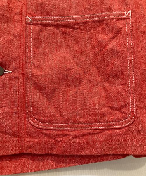 A.P.C.（アーペーセー）A.P.C. (アーペーセー) コットンシャンブレーカバーオール レッド サイズ:1の古着・服飾アイテム