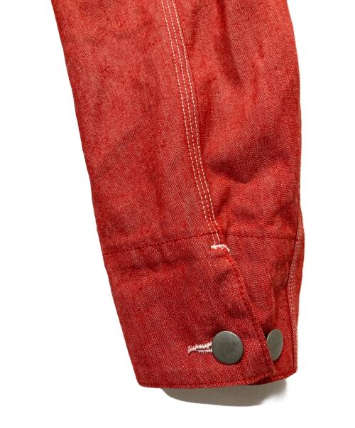 A.P.C.（アーペーセー）A.P.C. (アーペーセー) コットンシャンブレーカバーオール レッド サイズ:1の古着・服飾アイテム