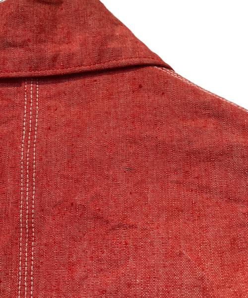 A.P.C.（アーペーセー）A.P.C. (アーペーセー) コットンシャンブレーカバーオール レッド サイズ:1の古着・服飾アイテム