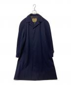 Aquascutumアクアスキュータム）の古着「比翼ロングコート」｜ネイビー
