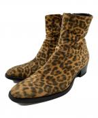 Saint Laurent Parisサンローランパリ）の古着「レオパードブーツ」｜ブラウン