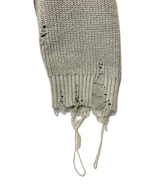 Maison MIHARA YASUHIRO（メゾン ミハラ ヤスヒロ）Maison MIHARA YASUHIRO (メゾン ミハラ ヤスヒロ) Bleached Knit Cardigan ブルー サイズ:46の古着・服飾アイテム