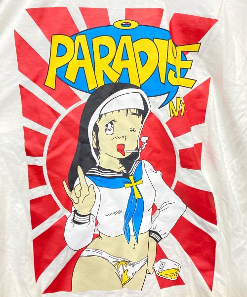 PARADISE NYC（パラダイス エヌワイシー）PARADISE NYC (パラダイス エヌワイシー) プリントTシャツ ホワイト サイズ:XLの古着・服飾アイテム