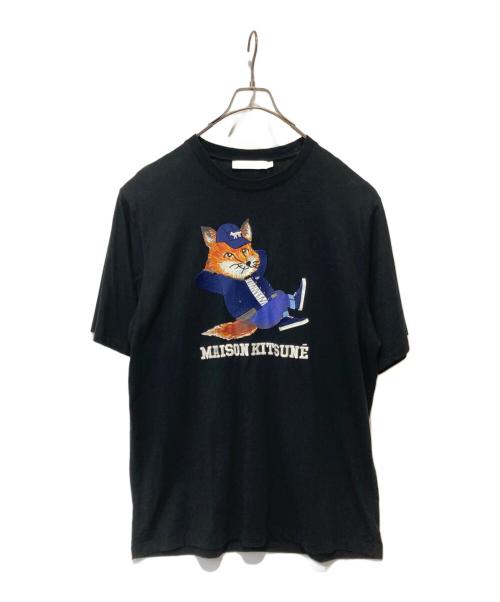 maison kitsune（メゾンキツネ）MAISON KITSUNE (メゾンキツネ) ドレスドフォックス イージー Tシャツ ブラック サイズ:Sの古着・服飾アイテム