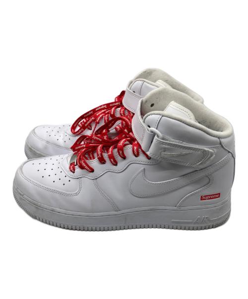 NIKE（ナイキ）NIKE (ナイキ) Supreme (シュプリーム) AIR FORCE1 MID ホワイト サイズ:28.5ｃｍの古着・服飾アイテム