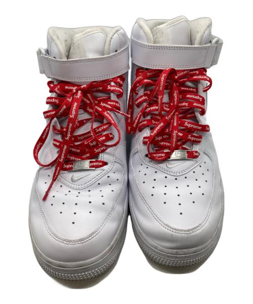 NIKE（ナイキ）NIKE (ナイキ) Supreme (シュプリーム) AIR FORCE1 MID ホワイト サイズ:28.5ｃｍの古着・服飾アイテム