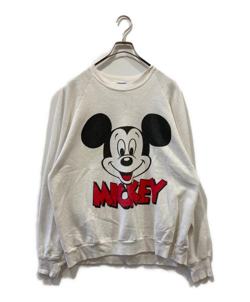 DISNEY（ディズニー）Disney (ディズニー) MICKEY プリントスウェット ホワイト サイズ:表記不明の古着・服飾アイテム