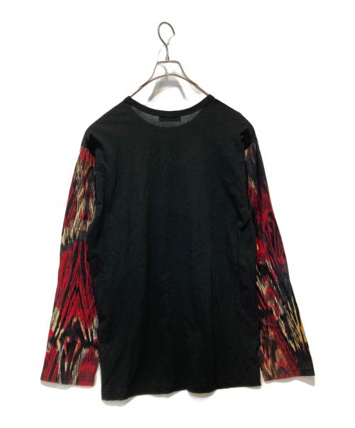 Yohji Yamamoto pour homme（ヨウジヤマモト プールオム）Yohji Yamamoto pour homme (ヨウジヤマモト プールオム) Contrast sleeve t-shirt ブラック サイズ:3の古着・服飾アイテム