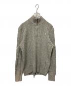 POLO RALPH LAURENポロ・ラルフローレン）の古着「ハーフジップケーブルニットセーター」｜グレー