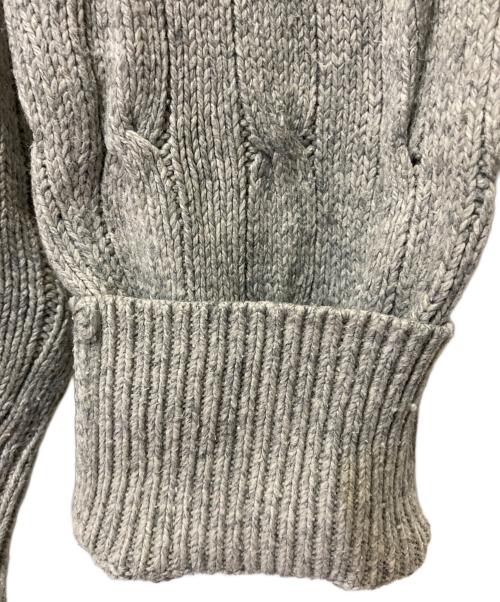 POLO RALPH LAUREN（ポロ・ラルフローレン）POLO RALPH LAUREN (ポロ・ラルフローレン) ハーフジップケーブルニットセーター グレー サイズ:Sの古着・服飾アイテム