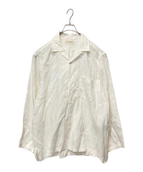 MARKAWARE（マーカウェア）MARKAWARE (マーカウェア) HEMP SHIRTING OPEN COLLAR SHIRT L/S ホワイト サイズ:2の古着・服飾アイテム
