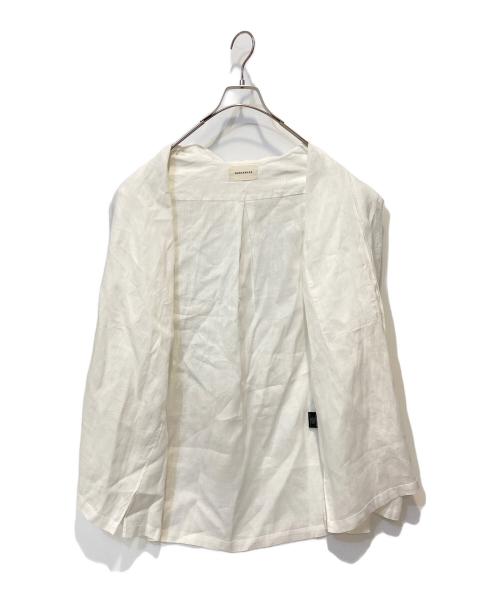 MARKAWARE（マーカウェア）MARKAWARE (マーカウェア) HEMP SHIRTING OPEN COLLAR SHIRT L/S ホワイト サイズ:2の古着・服飾アイテム