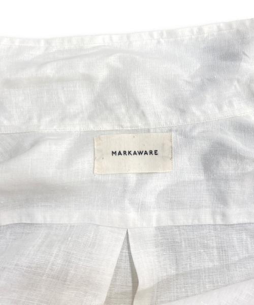 MARKAWARE（マーカウェア）MARKAWARE (マーカウェア) HEMP SHIRTING OPEN COLLAR SHIRT L/S ホワイト サイズ:2の古着・服飾アイテム