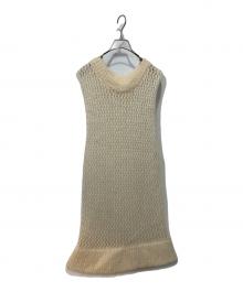 GALLARDA GALANTE（ガリャルダガランテ）の古着「モヘヤメッシュベスト」｜ベージュ