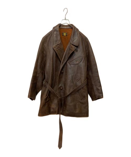 INDEGORGEABLE（ー）INDEGORGEABLE (ー) レザージャケット ブラウン サイズ:Sの古着・服飾アイテム
