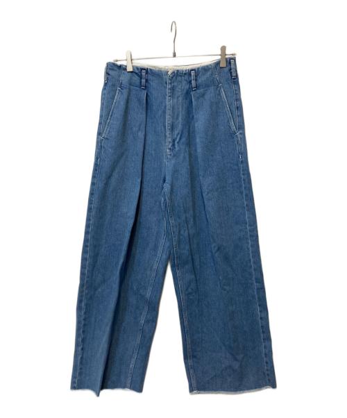 saby（サバイ）saby (サバイ) TUCK BAGGY DENIM/ ブルー サイズ:Sの古着・服飾アイテム