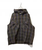 SEDAN ALL-PURPOSEセダンオールパーパス）の古着「Plaid Hooded Shirt」｜ブラウン