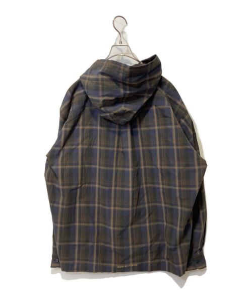 SEDAN ALL-PURPOSE（セダンオールパーパス）SEDAN ALL-PURPOSE (セダンオールパーパス) Plaid Hooded Shirt ブラウン サイズ:Ｌの古着・服飾アイテム