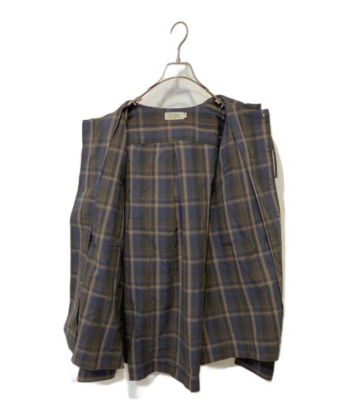 SEDAN ALL-PURPOSE（セダンオールパーパス）SEDAN ALL-PURPOSE (セダンオールパーパス) Plaid Hooded Shirt ブラウン サイズ:Ｌの古着・服飾アイテム